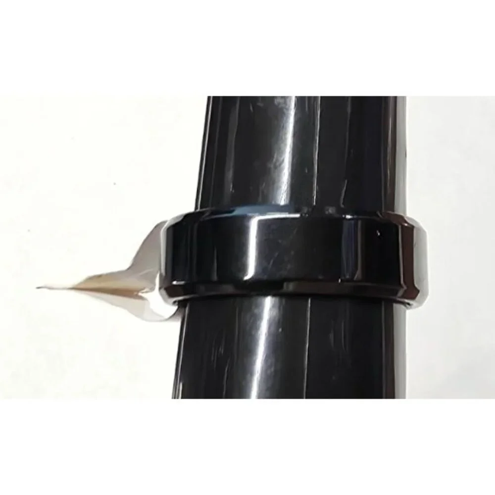 New w Tag Big Mens Black Band Ring Size 14 Sleek‎ Thumb Polished Wedding Shiny